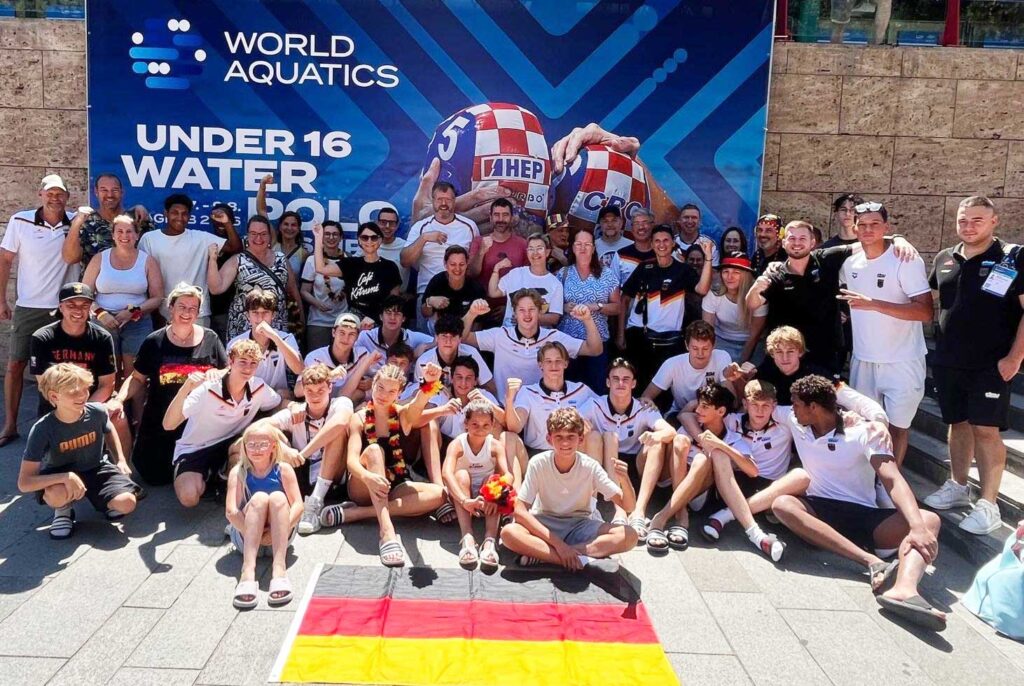 Fritz und Felix Burger bei der U16-Wasserball-Weltmeisterschaft in Zagreb